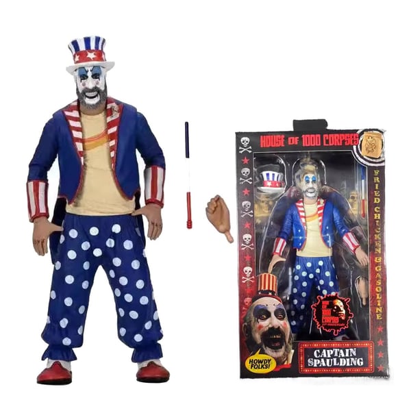 NECA House of 1000 Corpses Captain Spaulding Howdy Folks 7 Action Figure Gift Brand New