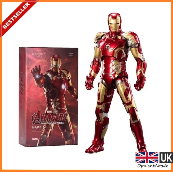 Marvel Avengers MK 43 Series Iron Man Mark 43 Action Figure Model Figurine Gift Brand New