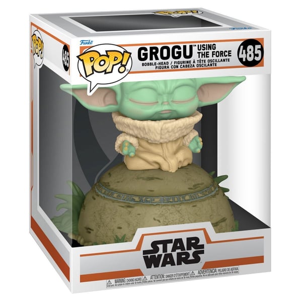 Funko Pop Star Wars Deluxe: MandalorianThe Child Grogu Using the Force #485 Brand New