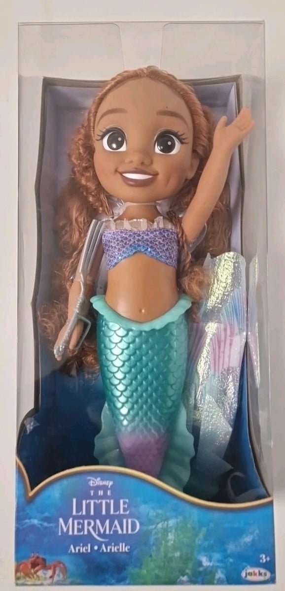 Disney Ariel Little Mermaid 14 Doll with Detachable Fin & Dinglehopper Toy Brand New