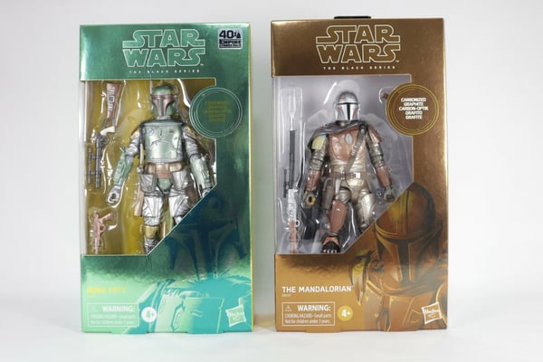 Star Wars Black Series Carbonized Mandalorian & Boba Fett Mint In Box Brand New