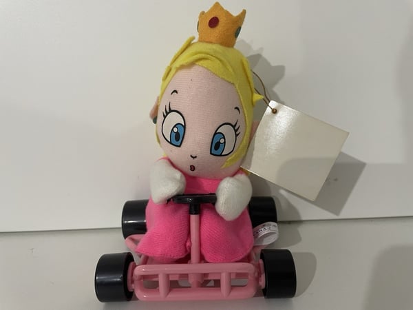 VINTAGE SUPER MARIO KART BLANK TAG PEACH PLUSH TOY TAKARA 1993 RARE VARIANT SNES Brand New