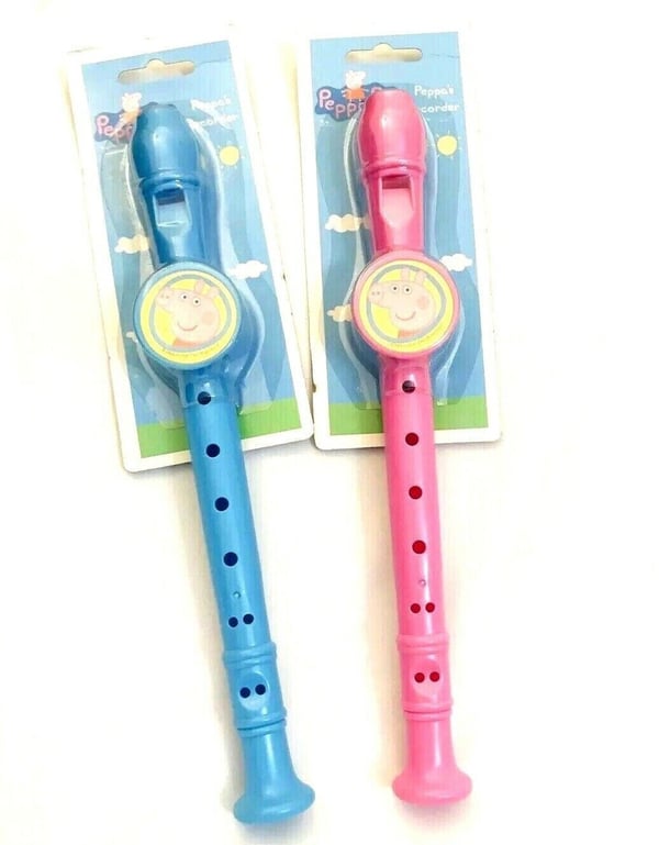 Disney Characters Peppa Pig Recorder Musical Toy Pink or Yellow Age 3+ Random Brand New