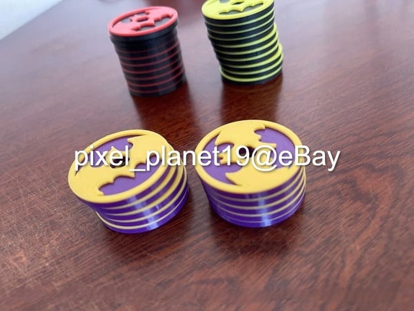 x10 BATBOT DISCS FOR IMAGINEXT BATMAN (Yellow & Purple) Brand New