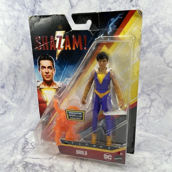 DC Comics (Mattel) SHAZAM 'Darla' 6 Action Figure, In Worn Box Brand New