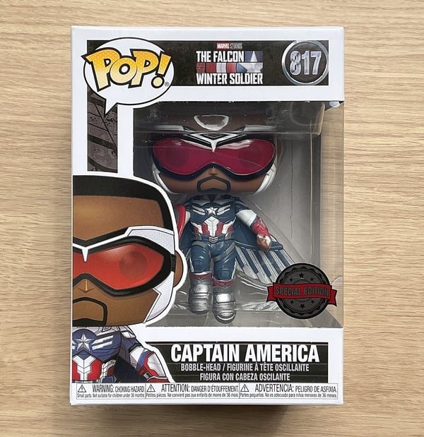 Funko Pop Marvel Falcon & Winter Soldier Captain America #817 + Free Protector Brand New