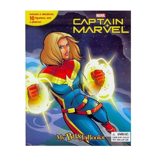 Marvel Captain Marvel My Busy Book With Toys & Play-Mat Brand New