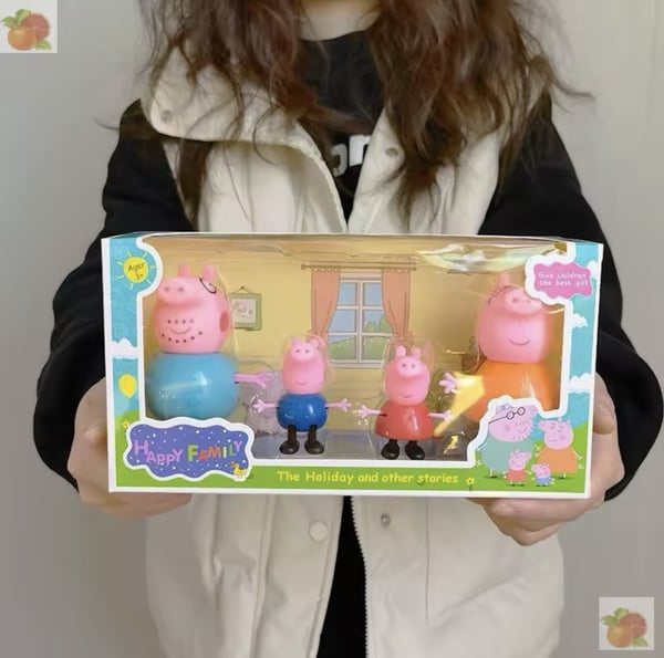4 PCS/Set Peppa Pig And Family Figures Set Great For Kids Birthday Brand New