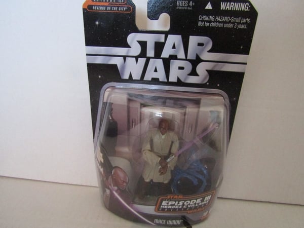 Star wars saga collection Revenge of the Sith Mace Windu Heros & Villians 10-12 Brand New