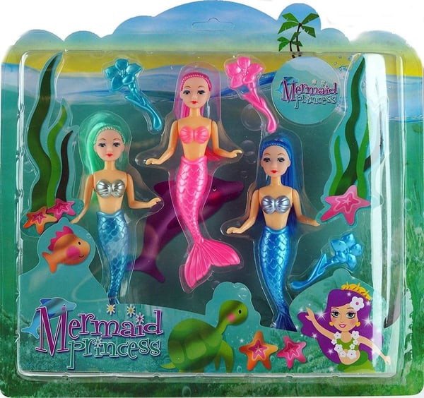MERMAID PRINCESS DOLL GIRLS TOY PLAY SET GIFT CHILDRENS SWIMMING Brand New