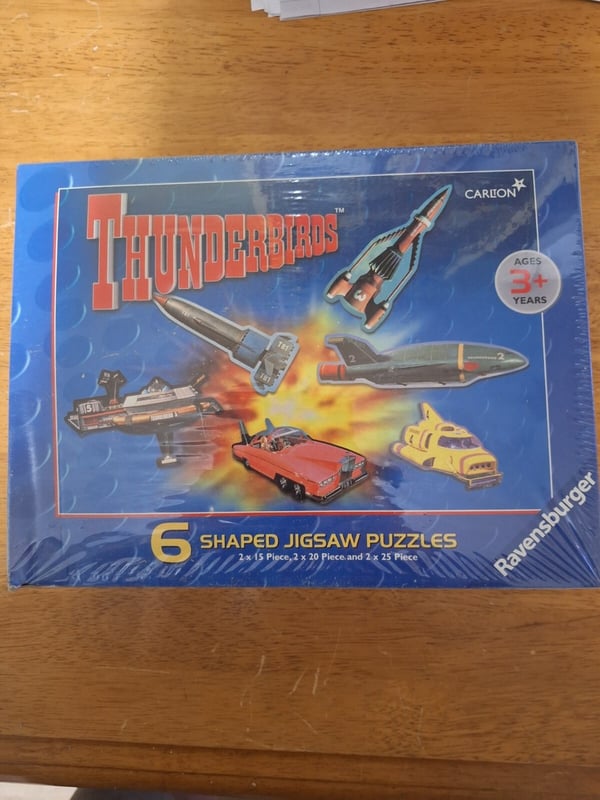 1999 THUNDIRBIRDS 6 Shaped Jigsaw Puzzles Brand New