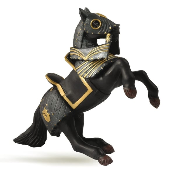 Papo 39276 Knight in Black Armour Horse Medieval-Fantasy Figurine, Multicolour Brand New