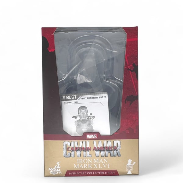 Empty Box Hot Toys Bust Civil War Captain America Iron Man Mark Brand New