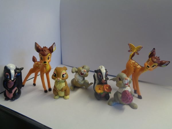BAMBI AND FRIENDS FIGURE SET/CAKE TOPPER 7 PCS Brand New