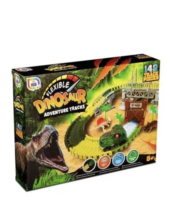 Toy Hub Flexible Dinosaur Adventure Track 142 pieces, Christmas Gift Brand New