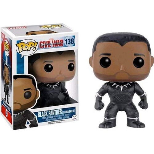 Funko Pop Civil War Black Panther Unmasked Brand New