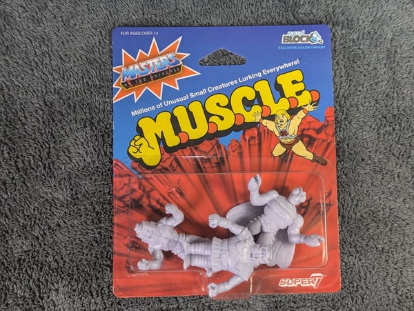 Man-E-Faces Ram Man Buzz-Off MOTU MUSCLE MOTUSCLE Super 7 Nerd Block Purple Brand New