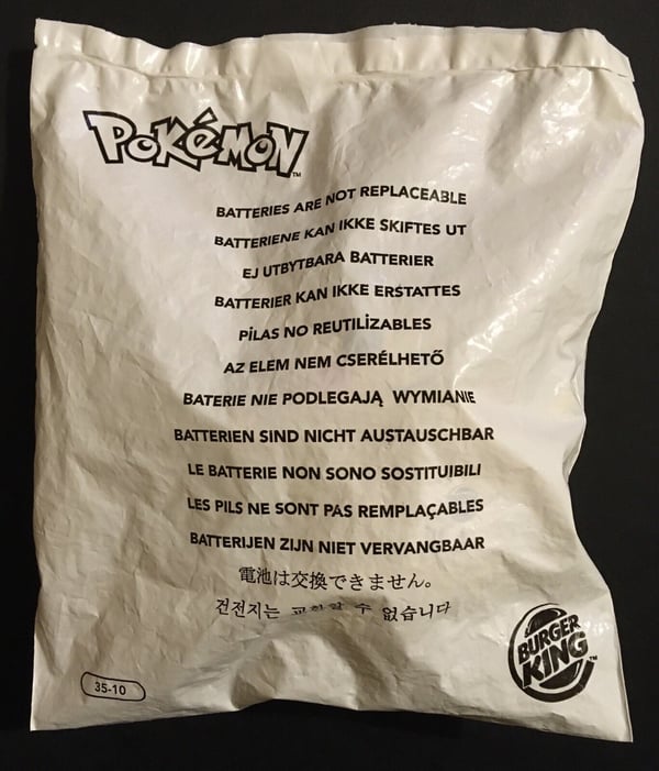 Pikachu Plush Toy Burger King Pokemon 1999 Original Kanto RARE Brand New