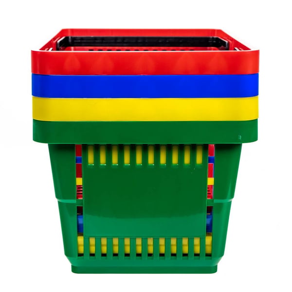 Indkøbskurv grøn H-22 cm L-30 cm D-43 cm sæt med 10 stk.