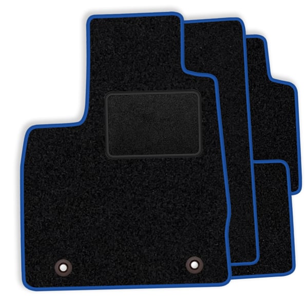 Veluurilattiamatot Mitsubishi Pajero IV 2007-2021 5-oviseen - siniset koristeet Veluurilattiamatot Mitsubishi Pajero IV 2007-2021 5-oviseen - siniset koristeet