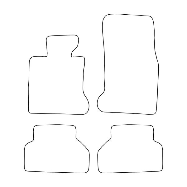 Velour-lattiamatot BMW 5-sarjaan E60/E61 2003-2010 - mustat reunukset
