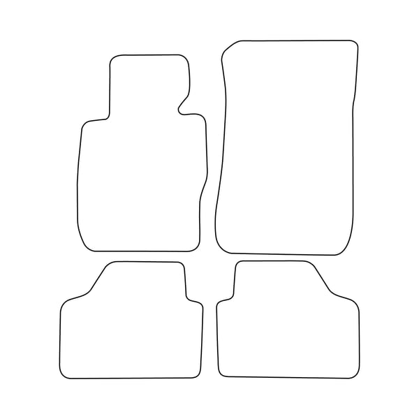 Veluurilattiamatot BMW X1 E84 X-Drive -sarjaan 2009-2015 - punaiset reunukset