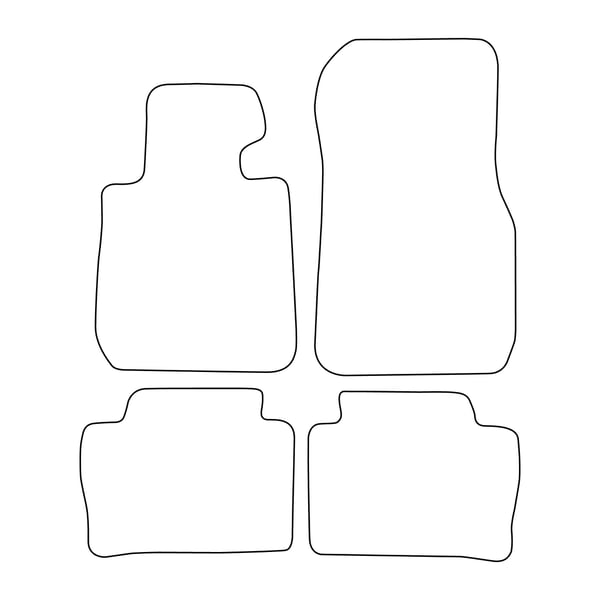 Veluurilattiamatot BMW 3-sarjan F30/F31 2011-2019 malleihin - siniset koristeet