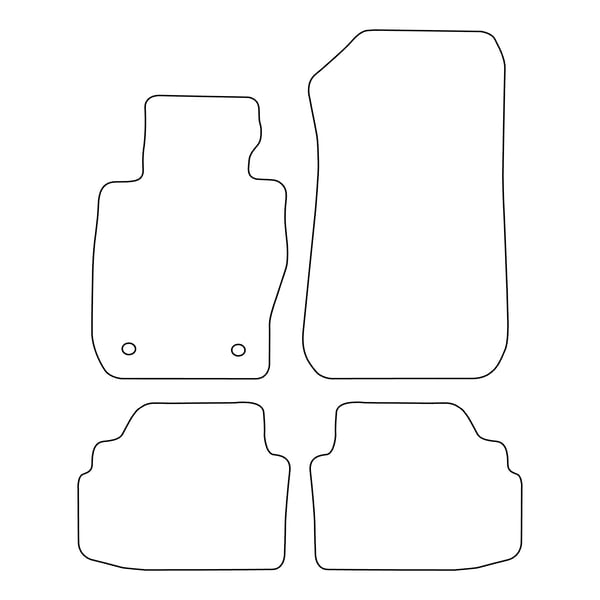 Veluurilattiamatot BMW 3-sarjan E92 Coupe X-drive 2007-2012 - punaiset reunukset