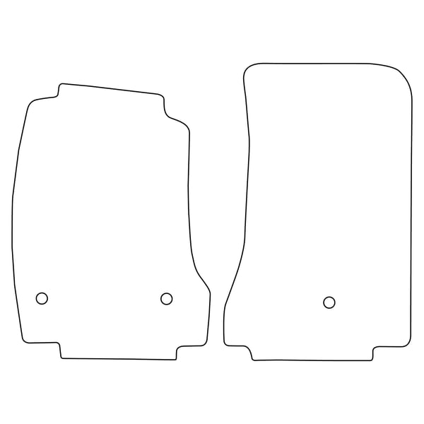 Veluurilattiamatot Chevrolet Corvette C6 Z06 2004-2013 - siniset reunukset