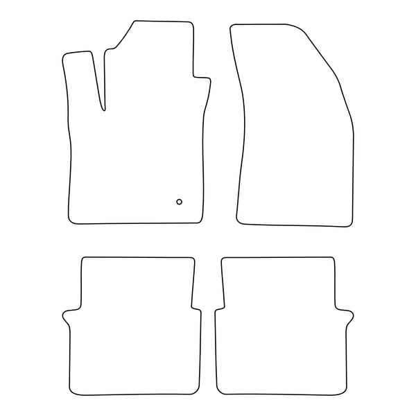 Sæt med velourmåtter til Chrysler Sebring 2006-2010 - sorte detaljer