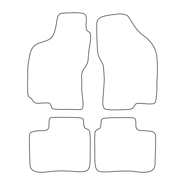 Veluurilattiamatot Fiat Bravo I 1995-2001 - mustat koristeet