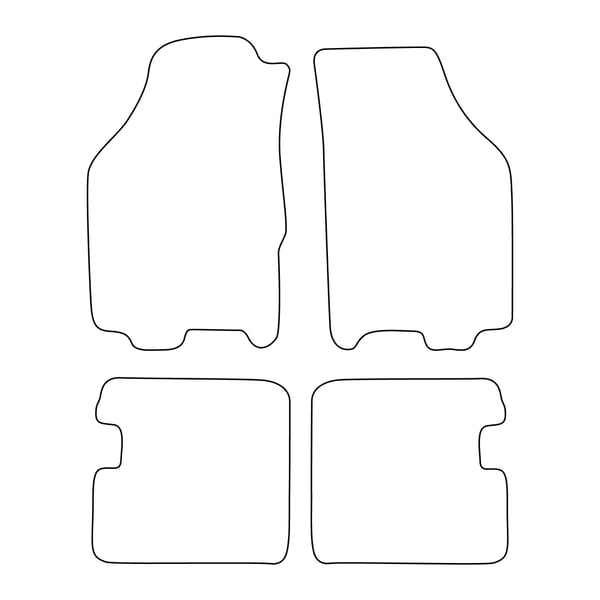 Veluurilattiamatot Lancia Ypsilon II 2003-2011 - siniset koristeet