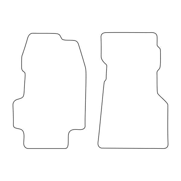 Velour-lattiamatot Ford Transit I 1992-1999 - punaiset reunukset