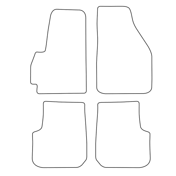 Sæt med velourmåtter, der passer til Hyundai Atos 1998-2002 - sorte detaljer