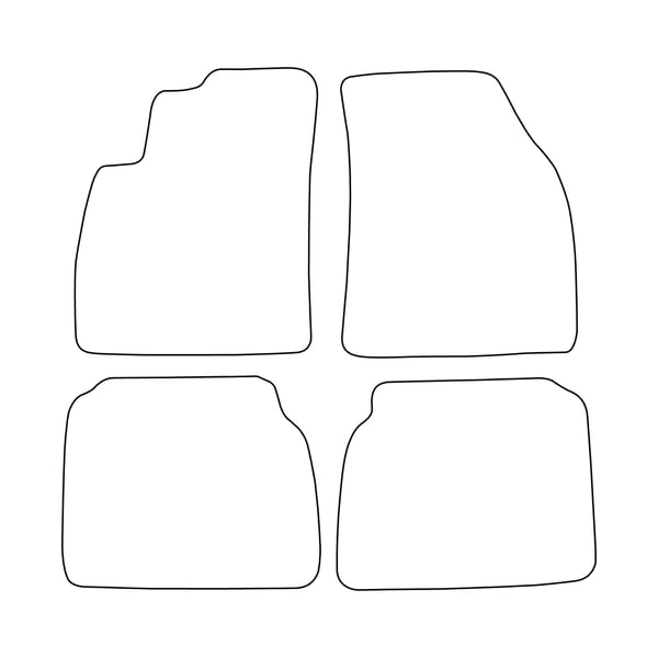 Veluurilattiamatot Hyundai Santa Fe I 2000-2006 - punaiset reunukset