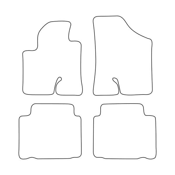 Veluurilattiamatot Hyundai ix55 2009-2012 - punaiset reunukset