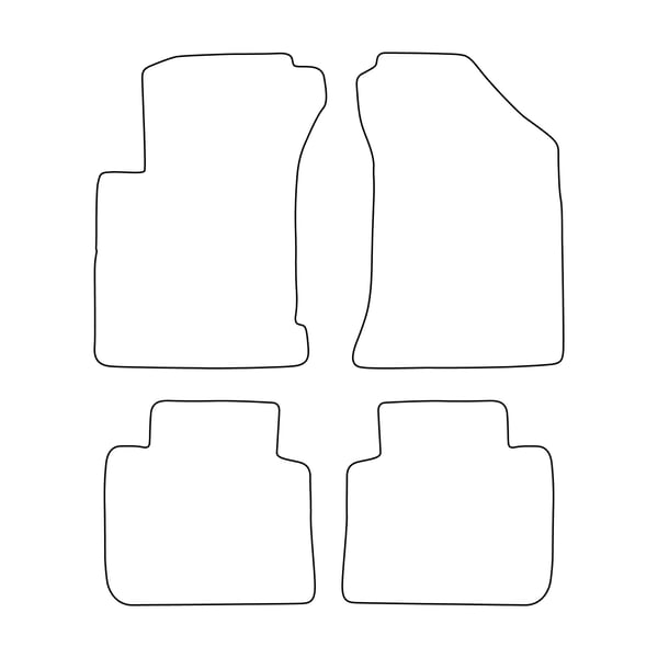 Veluurilattiamatot Kia Cerato I 2004-2008 - siniset reunukset