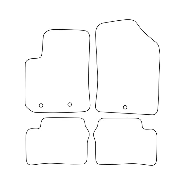 Sæt med velourmåtter til Kia Picanto II 2011-2017 - blå detaljer