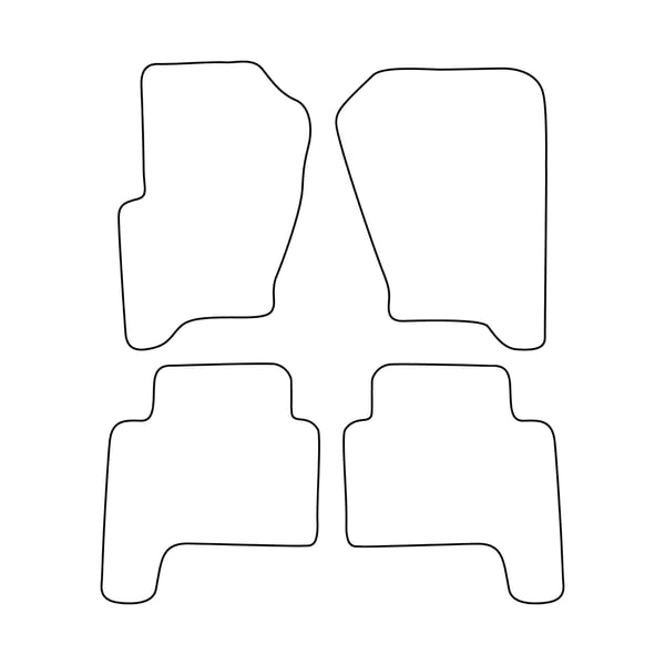 Veluurilattiamatot Land Rover Range Rover Sport I 2005-2013 - siniset reunukset