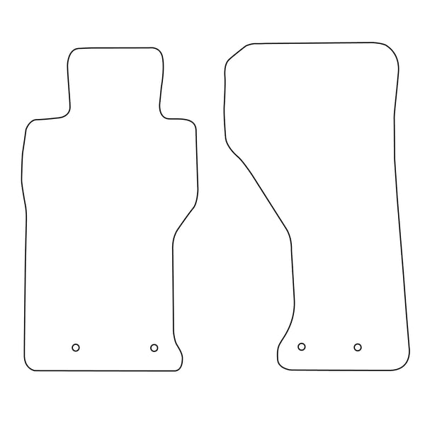 Set med golvmattor i velour lämpliga för Mazda MX-5 IV från 2015 - blå detaljer