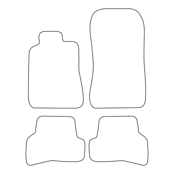 Veluurilattiamatot Mercedes C-sarjaan W202 1993-2001 - siniset reunukset