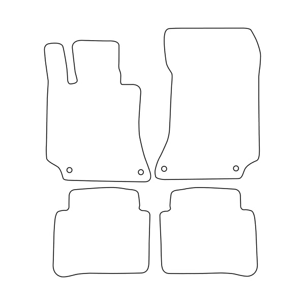 Veluurilattiamatot Mercedes CLS-klass C218 X218 2010-2018 - siniset koristeet