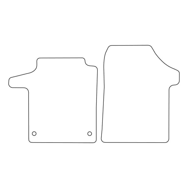Velour-lattiamatot sopivat Mercedes EQV N447 2020- - siniset reunukset