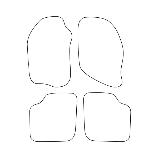 Set med golvmattor i velour som passar Mitsubishi Colt IV 1992-1996 - svarta detaljer