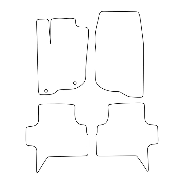 Velour-lattiamatot sopivat Mitsubishi Pajero Sport II 2013-2016 - mustat reunukset