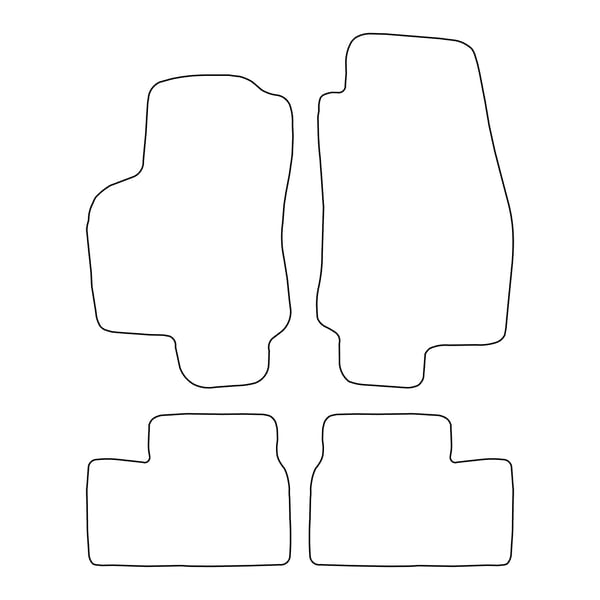 Veluurilattiamatot sopivat Opel Astra G 1998-2004 - punaiset reunukset