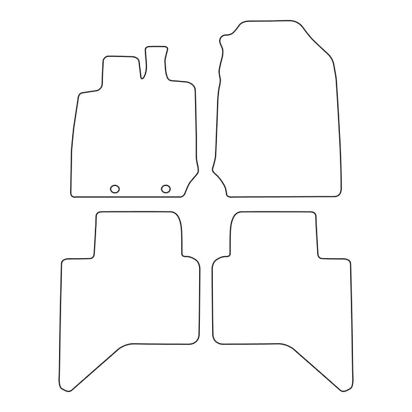 Veluurilattiamatot Isuzu D-max 2020- 5-paikkaiseen autoon - punainen viimeistely