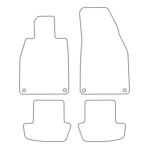 Velour-lattiamatot sopivat Porsche 911 type 992 2019 - 5-paikkaiseen - punaiset reunukset