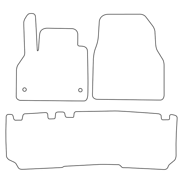 Veluurilattiamatot Renault Kangoo II 2008-2021 5-paikkaiseen autoon - punainen viimeistely