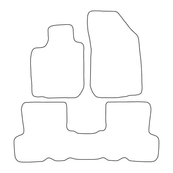 Sæt med velourmåtter, der passer til Dacia Sandero I 2009-2012 - blå detaljer